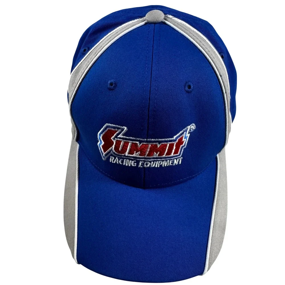Summit Racing Equipment Baseball Hat Mens OSFM Blue Grey Good Embroidered Cap
